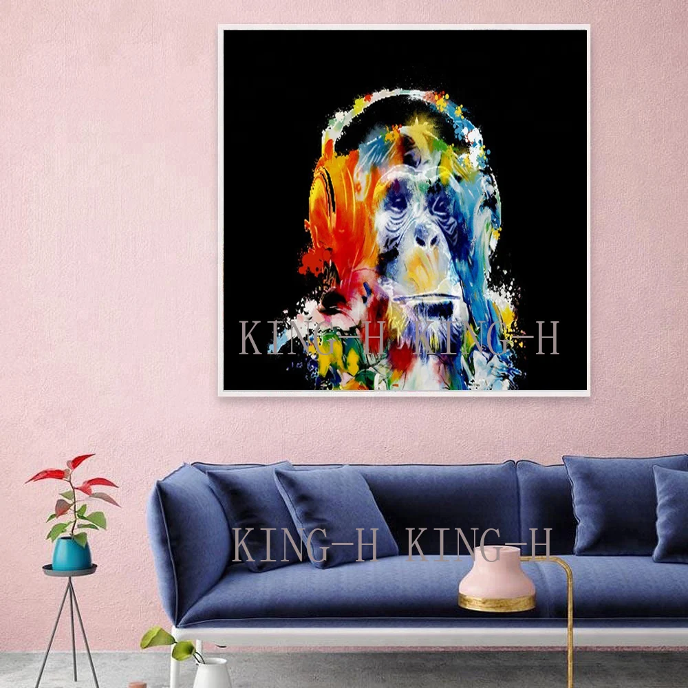Новые фотографии ручная роспись Картина маслом с изображением животных