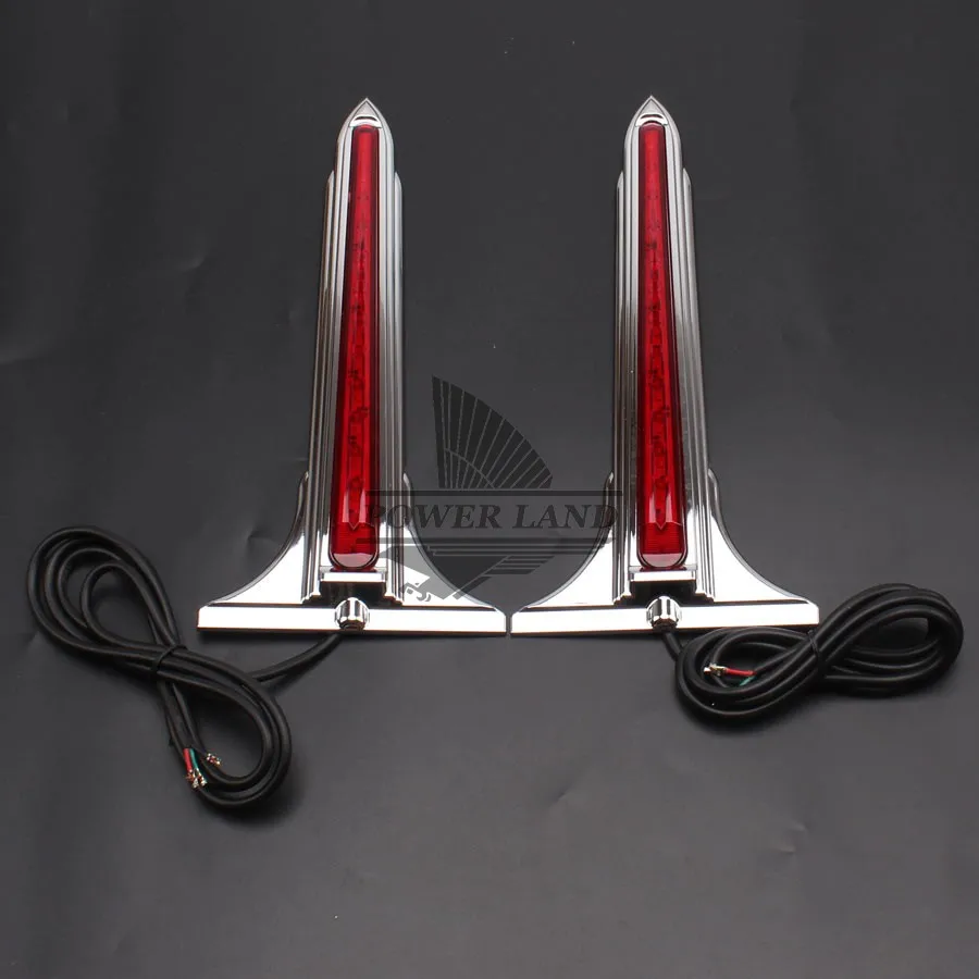 1 комплект мотоциклетный хромированный клиновидный светодиодный светильник с