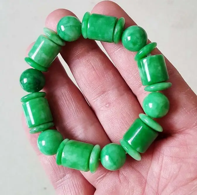 Ювелирные изделия изумруд ручной работы нефритовый шарм браслеты счастливый