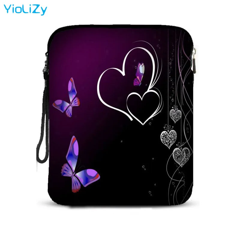 

Butterfly heart print 9.7 inch tablet Case laptop bag notebook sleeve protective pouch For Lenovo Dell Asus Acer HP IP-5374