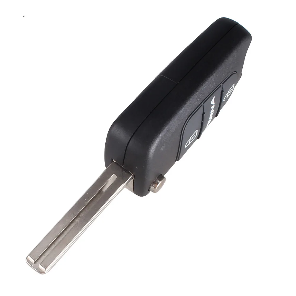 KEYYOU 3 кнопки автомобиля-Стайлинг Флип складной пульт дистанционного ключа