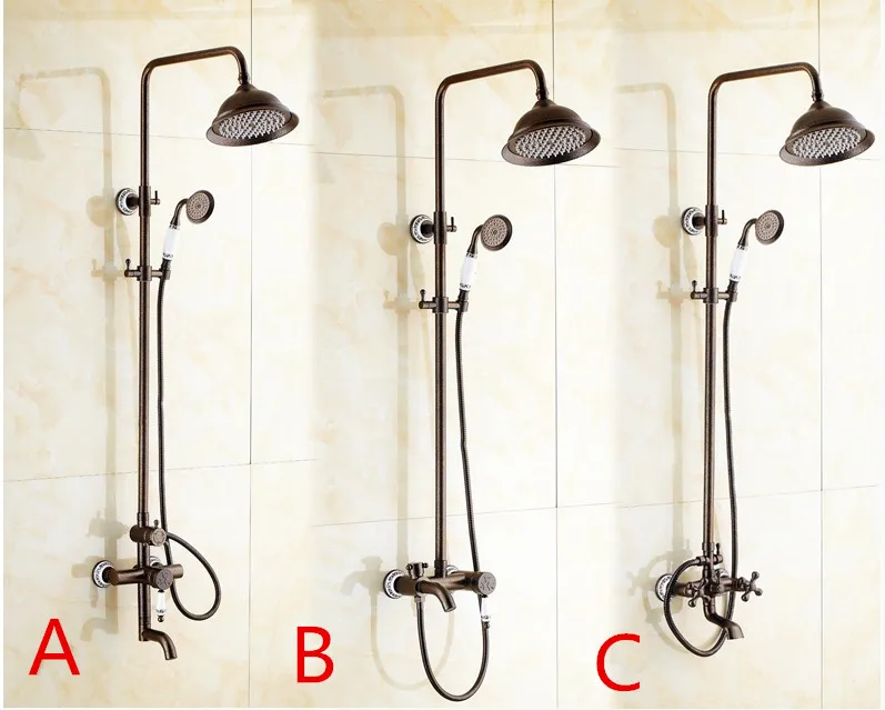 

Antique Brass Finish House Construction Bathroom Hot and Cold Water Shower Faucet Set /Wall Mounted Bathtub Faucet Mixers &Taps