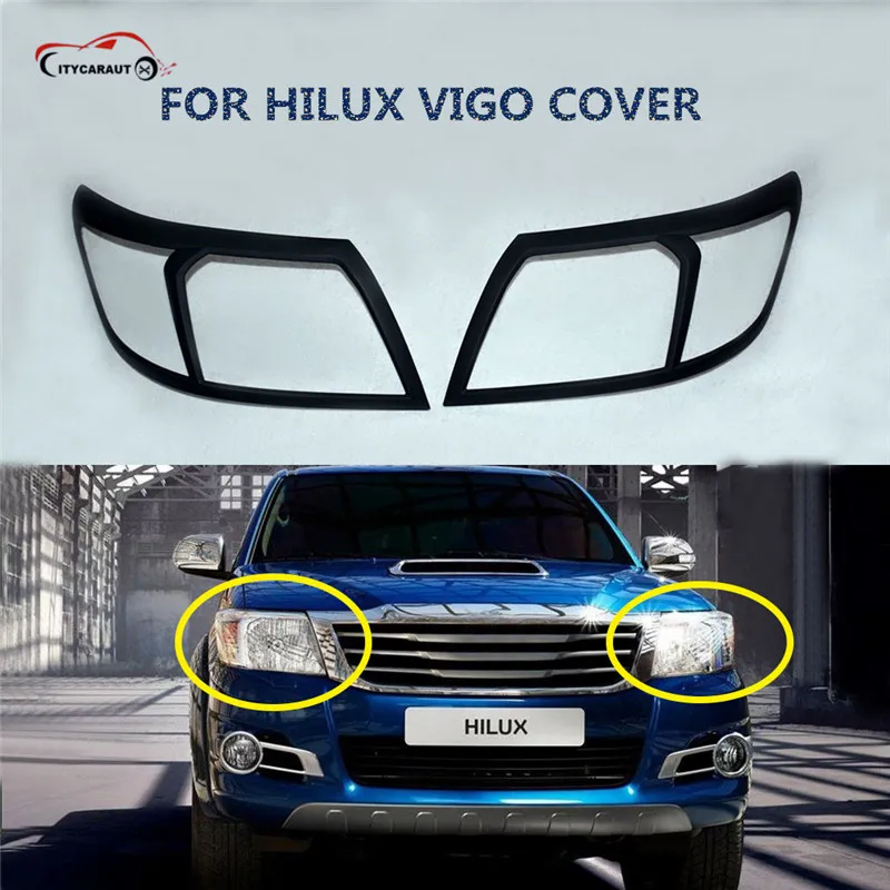 CITYCA для Аксессуары Hilux vigo из АБС пластика высокого качества дизайн фар Крышка Vigo