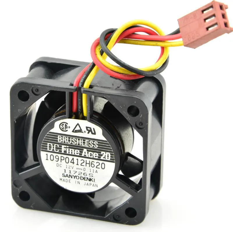 Бесплатная доставка для Sanyo 109P0412H620 DC 12V 0.11A 3 проводной контактный разъем 40 мм 40x40x20