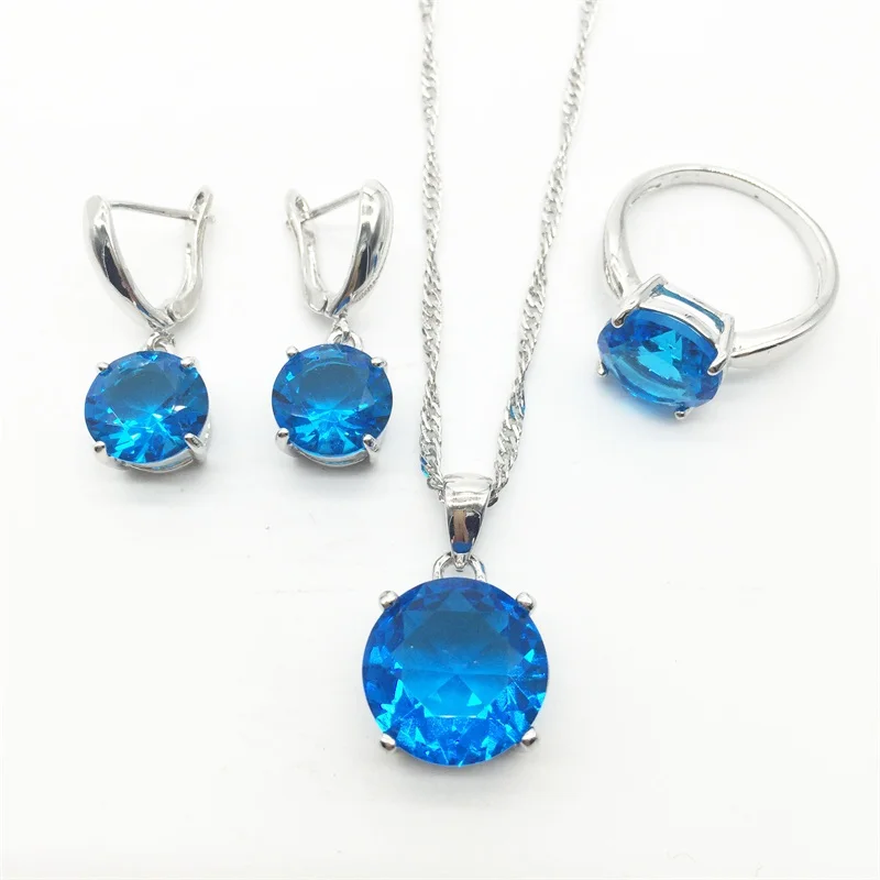 Женский ювелирный комплект из колье и серёг серебра 925 пробы|jewelry sets for women|silver jewelry