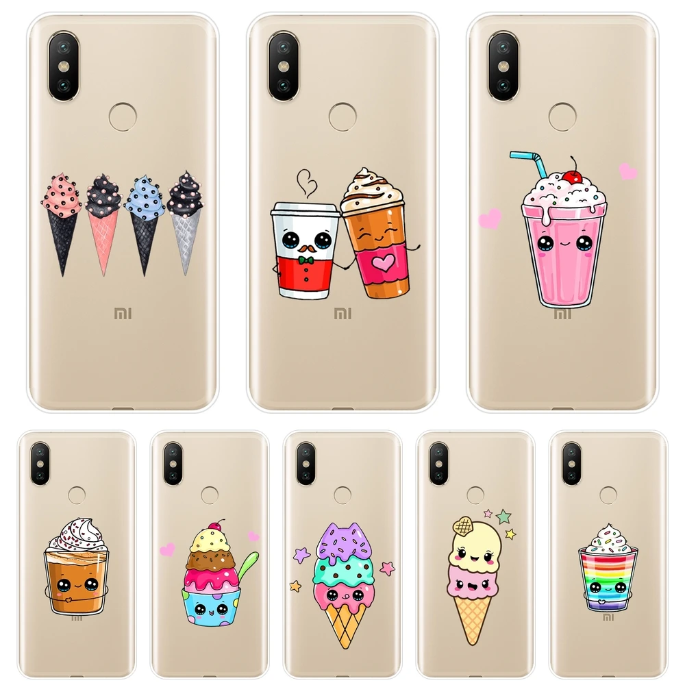 Чехол для телефона Xiaomi MI A1 A2 Lite Mi5 Mi6 Mi8 силиконовый мягкий чехол с мороженым Mi 5 5C 5S
