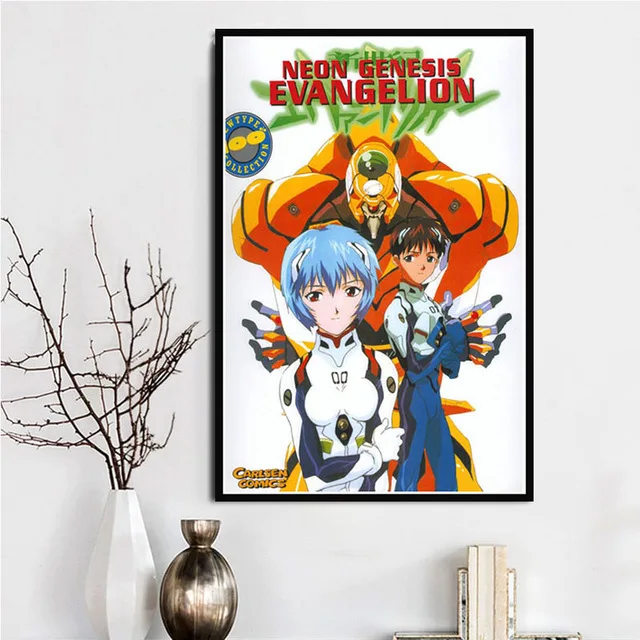 BO xianru550-07 Настенный художественный холст HD принты картины неоновый Genesis Evangelion скандинавский стиль Япония картина в стиле аниме домашний декор модульный Плакат Детская комната - Цвет: BO xianru550-07