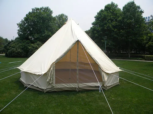 Водонепроницаемый хлопковый холст палатка с колокольчиком 4 м 5 м|canvas bell tent|bell