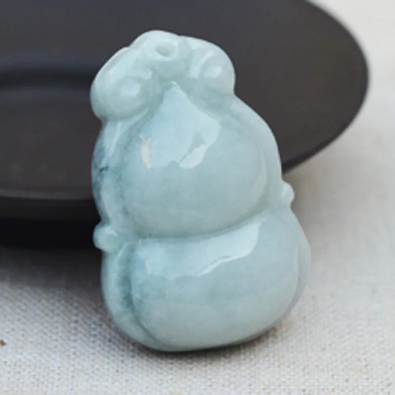 Drop shipping Natural A Jadeite Jades Pendant Gourd Shape Pendants Gift for Women Fashion Stone Jewelry+Rope | Украшения и