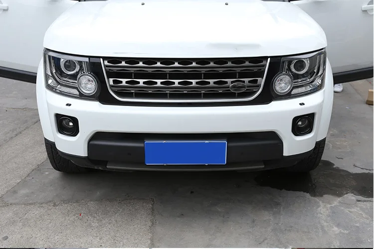 Piano Black Car спереди Противотуманные фары лампа рама Крышка Накладка для Land Rover Discovery 4- автомобильные аксессуары 2 шт