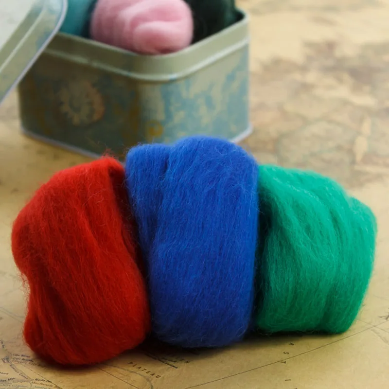 5 г/пакет Шерстяное волокно для валяния африканские ткани 2017 Шерсть-ровинг 36