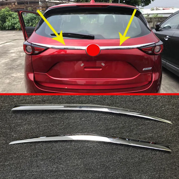 Крышка задней крышки багажника из АБС-хрома маленькая Накладка для Mazda CX-5 CX5 2017 2018