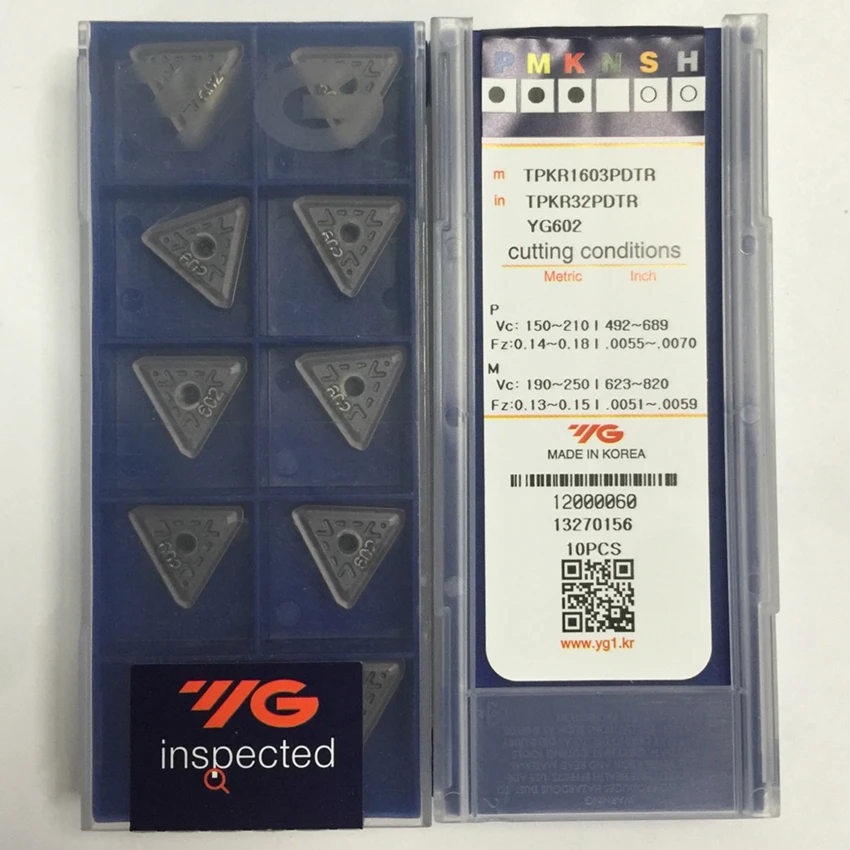 TPKN1603PDTR/TPKN2204PDTR/TPKR1603PDTR/TPKR2204PDTR YG602 Корея YG ЧПУ карбидные режущие пластины для фрезы