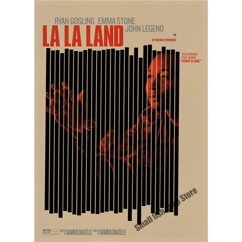 LA LAND Ретро плакат, крафт-бумага, бумага для бара, кафе, домашний декор, настенная роспись - Цвет: Бургундия