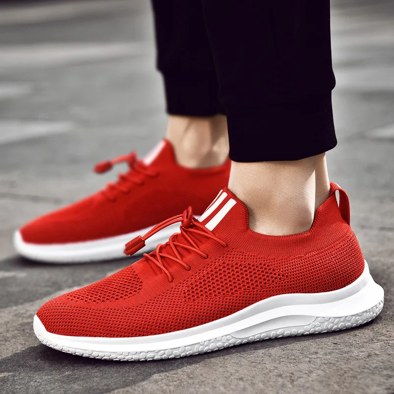 2019 Spring Breathable Comfortable Mens Casual Slip On Shoes Leisure Flat White Fashion Sneakers Homme Man's | Обувь