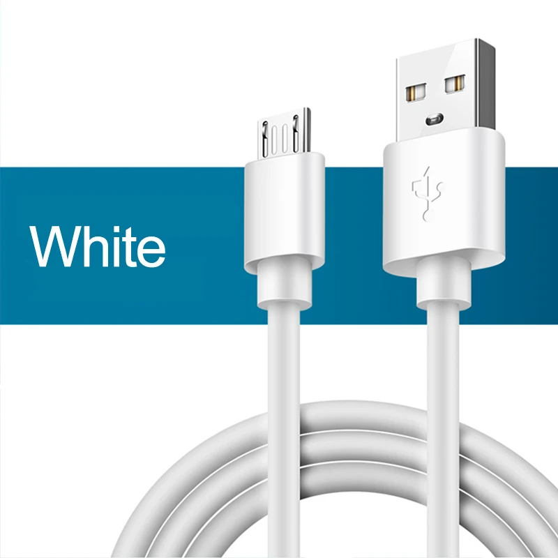 USB зарядное устройство 1 м 2 м 3 м Micro USB кабель для samsung huawei 3A Зарядка для Xiaomi Android мобильный телефон USB C зарядное устройство универсальное - Цвет: Белый