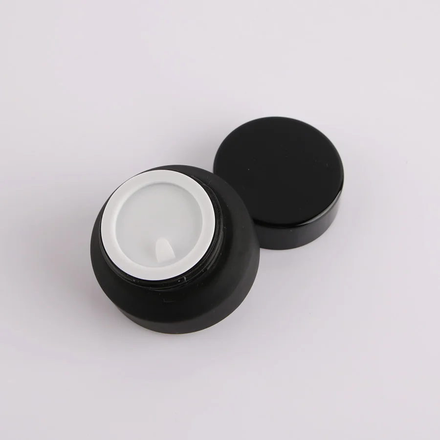 Матовая матовая черная крышка с отверстием для крышки стеклянная банка