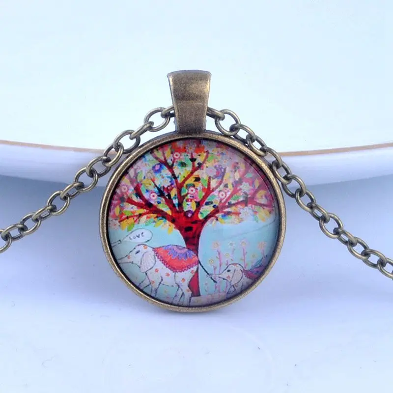 Ожерелье с подвеской винтажное бронзовое изображением дерева|fashion jewelry handmade|jewelry