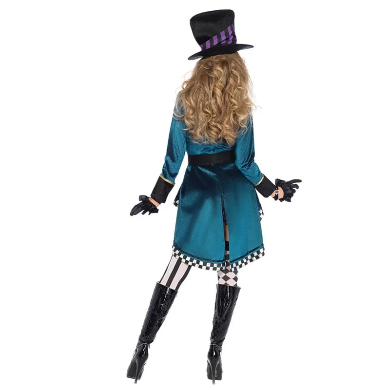 

Alice In Wonderland Cosplay Costume Magician Cosplay Deluxe Mad Hatter Costume Cosplay Halloween Costume Outfits for Adult Women