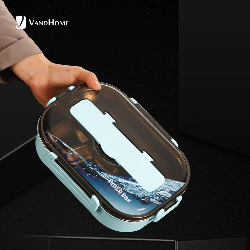 VandHome Japanese Bento Box With Compartments 304 Stainless Steel Lunch For Kids Microwave Food Container Tableware Set | Дом и сад