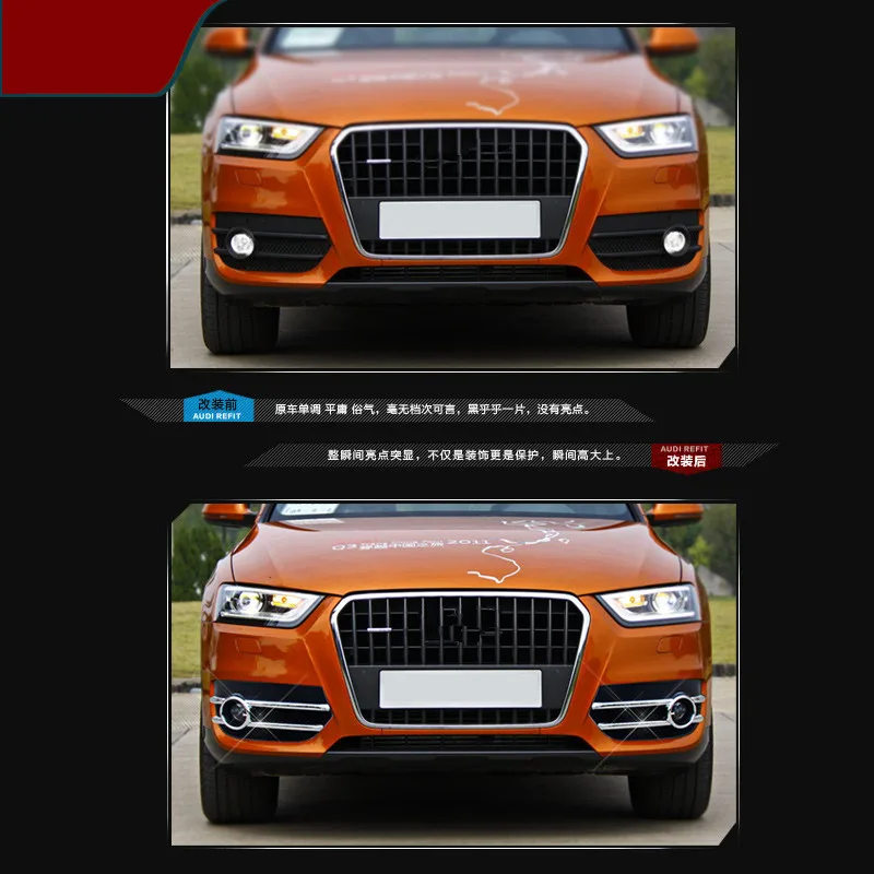ABS Chrome Front Fog Light Decorated Frame For Audi Q3 2013-2016 Z2AAL323 | Автомобили и мотоциклы