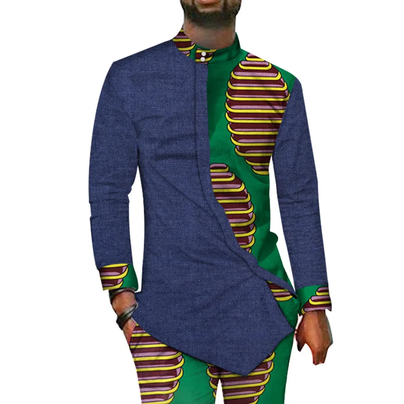 2019 summer and autumn african men cotton plus size suits free customerized M-6XL