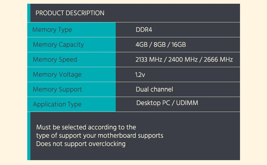 Ddr4 8gb ram 2666mhz 2133 2400 Компьютерная память udimm совместима с поддержкой 16g 4g двухканальный