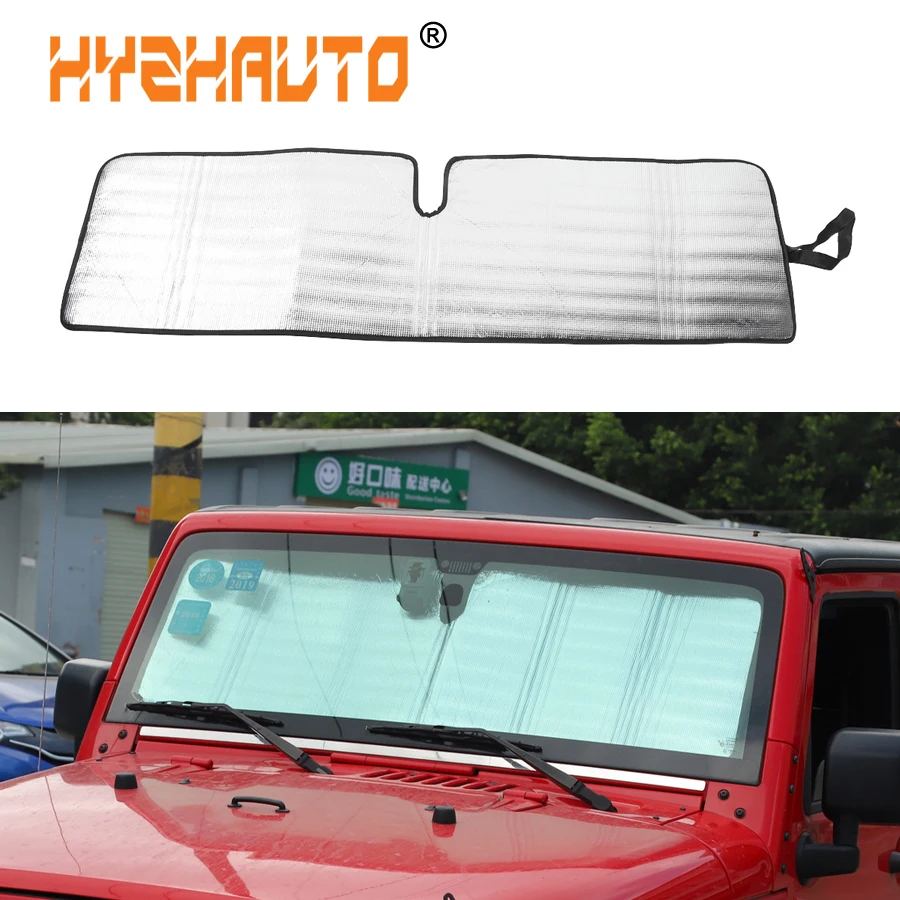 

HYZHAUTO Windshield Sunshade Curtain For Jeep Wrangler JK Protection Sun Shield Cover Car Accessories UV Rays Protector 1PCS