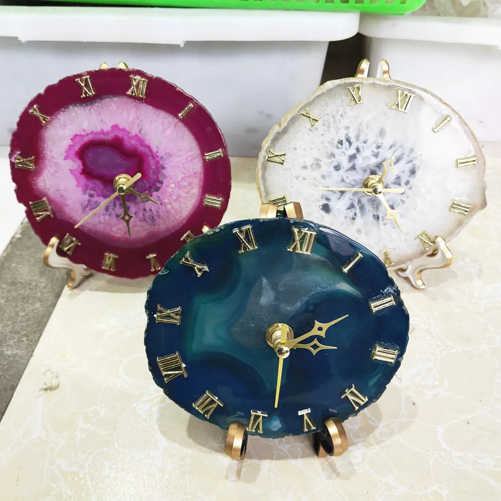 

Agate slice natural Agate Slices clock quartz gemstone healing Home decor