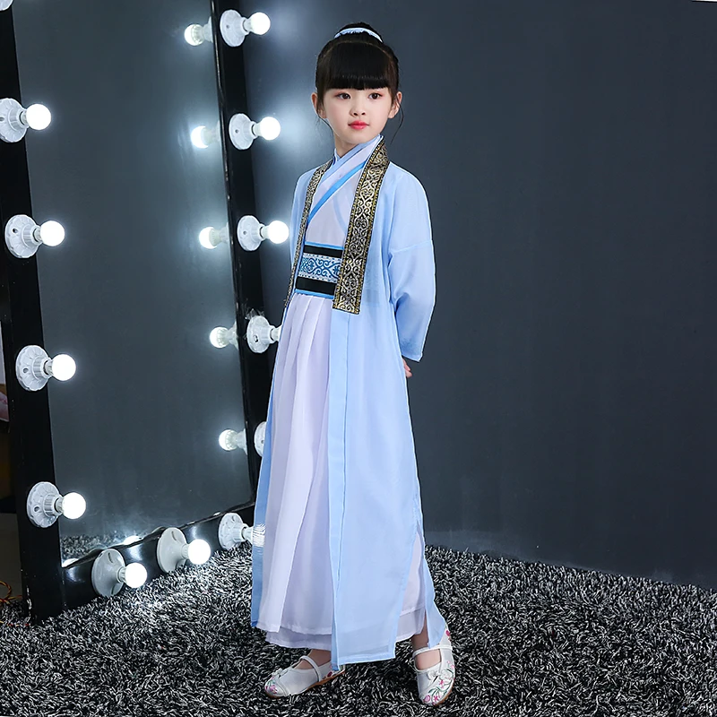 Hanfu National Costume Ancient Chinese Fairy Cosplay Costumes Children Girls Traditional Clothing for Stage Dress |
