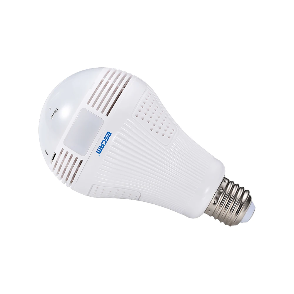 ESCAM QP136 960P WiFi IP Bulb Camera 360 Degree Panoramic H.264 Infrared Indoor Remote Control Motion Detection Security | Безопасность