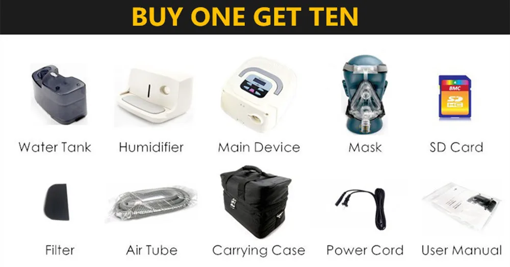 Doctodd BMCGI CPAP CE FDA одобренный респиратор для сна Apnea OSAHS OSAS храп людей с мешком