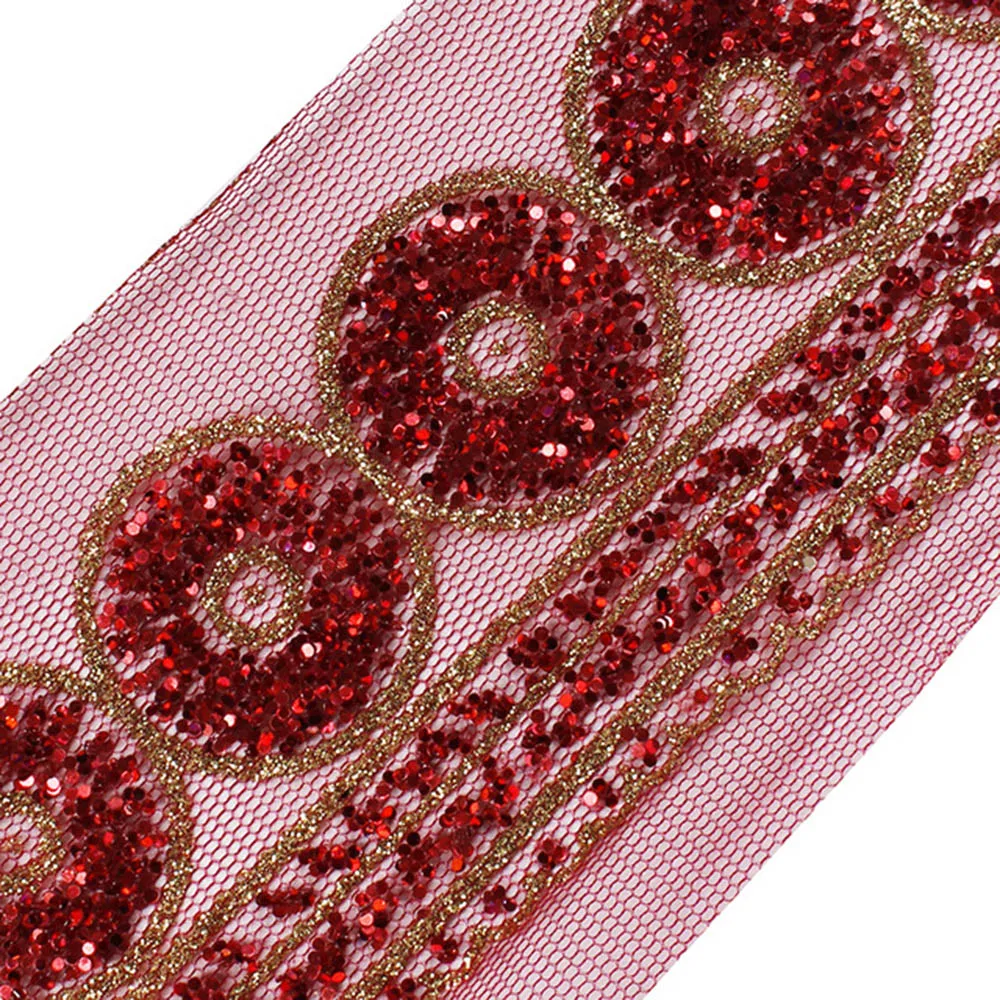 Кружевной шнур с блестками отделка из красного золота 3 ярда T2552|decorative sewing|lace