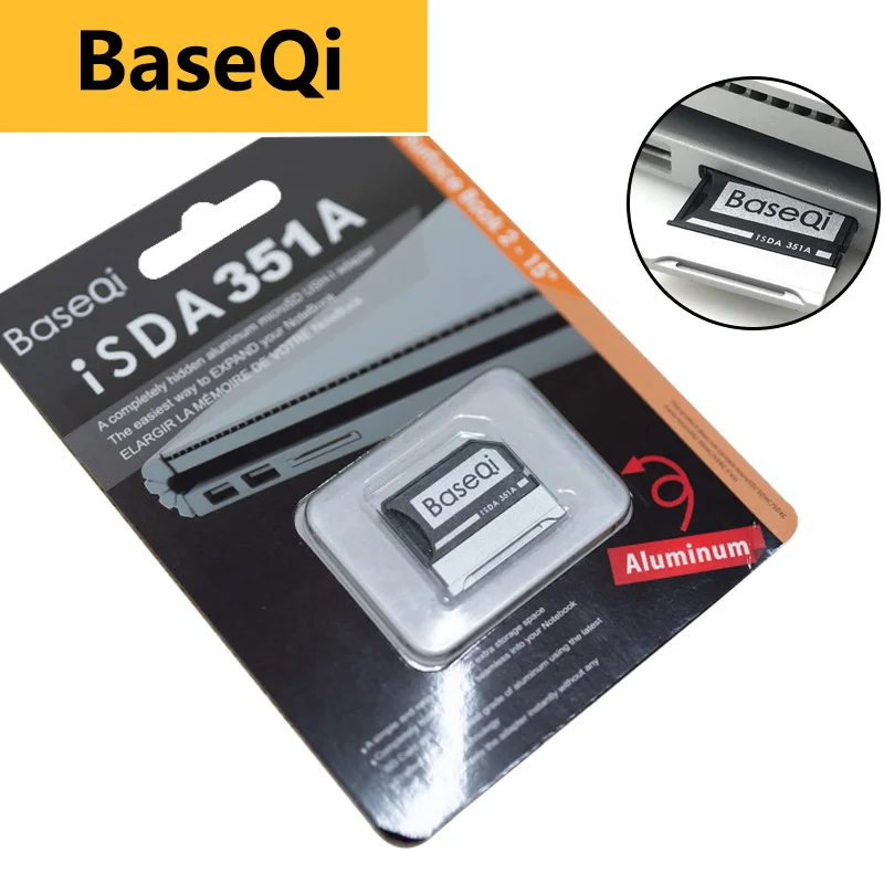 Алюминиевая карта памяти BaseQi для Microsoft Surface Book 2 15 &quot Mini Drive pro duo адаптер macbook air pcmcia