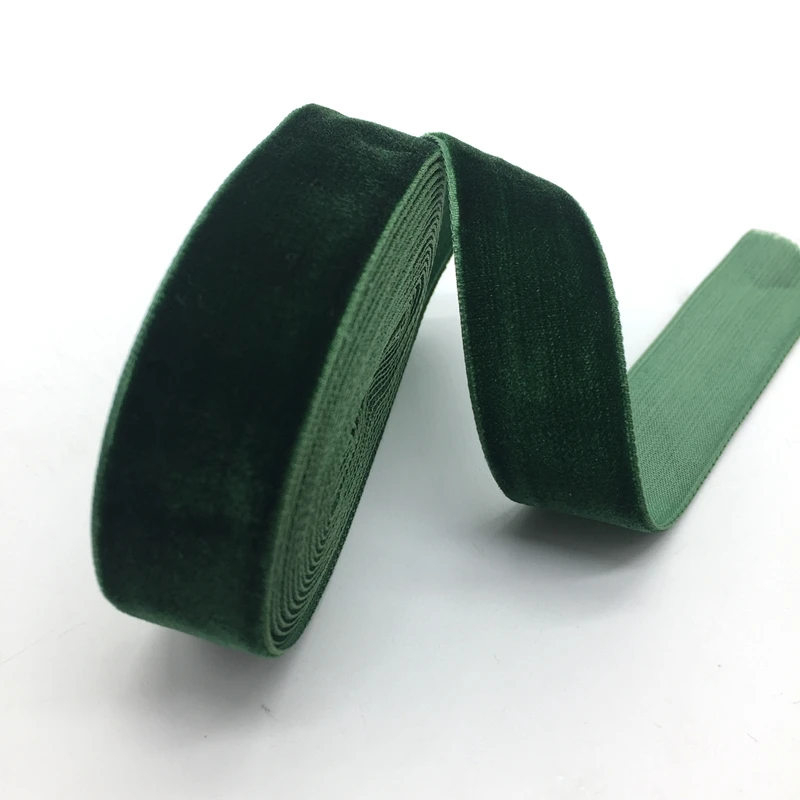 Dark Green 3 ярда 3/"(20 мм) бархатная лента для украшения свадебной вечеринки лента ручной работы подарочная упаковка бантик для волос DIY Рождественская лента - Цвет: Dark Green