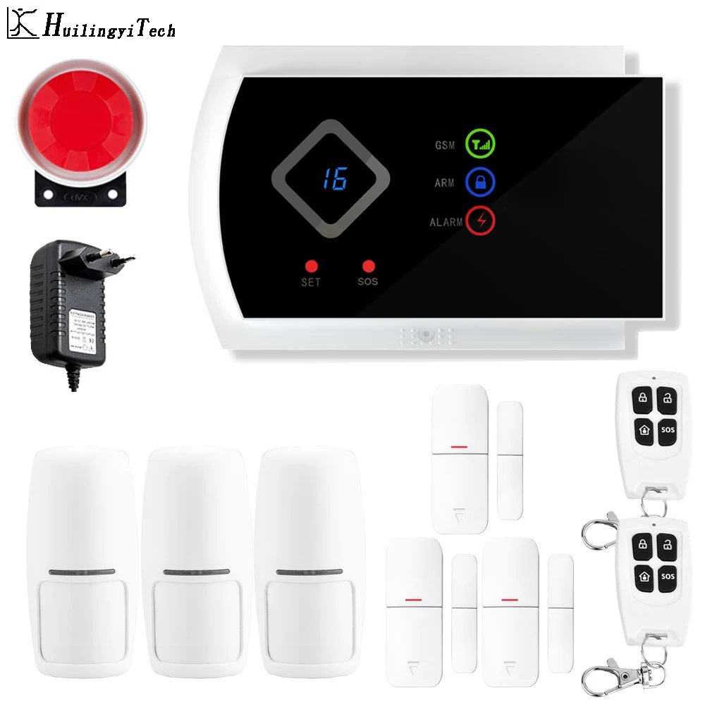 HuilingyiTech GSM беспроводная домашняя бизнес Охранная сигнализация Система