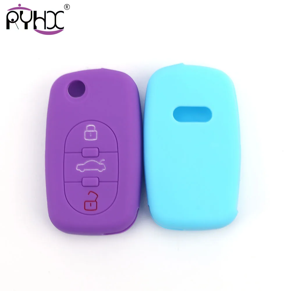Auto Accessory Rubber car key styling flip cases cover 3 button for Audi A4L A6L A8L A3 A5 Q5 Q3 Q7 R8 TT S3 S7 RS7 RS5 B9 | Автомобили и
