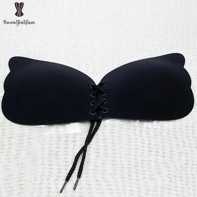 Черный телесный розовый невидимый бюстгальтер пуш ап без бретелек бесшовное