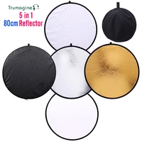 trumagine 80cm 5 in 1 portable collapsible light round diffuser photography reflector photo light reflector for studio reflector