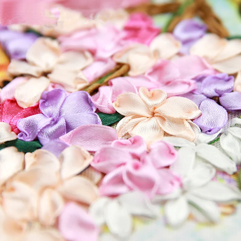 3D цветок Сказочная деталь мультфильм девочка ангел атласная картина набор для