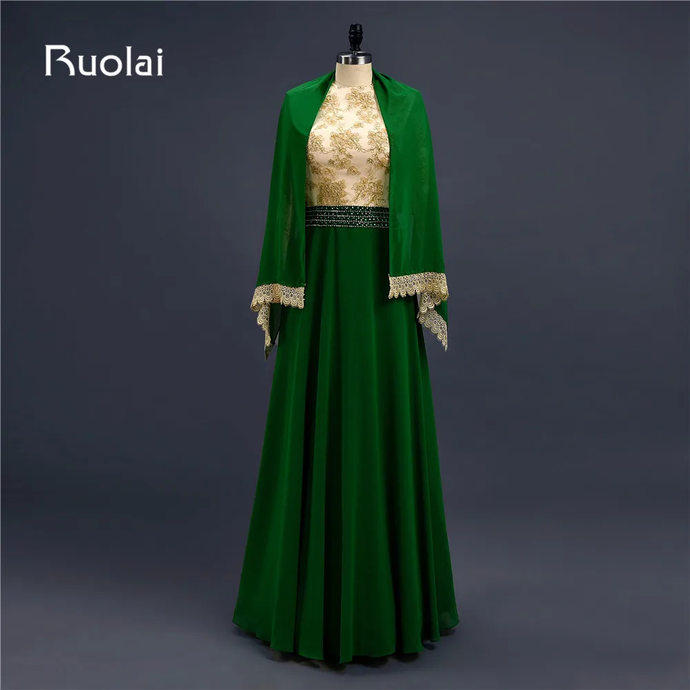 Популярные мусульманские Арабские Вечерние платья с длинными рукавами и высоким