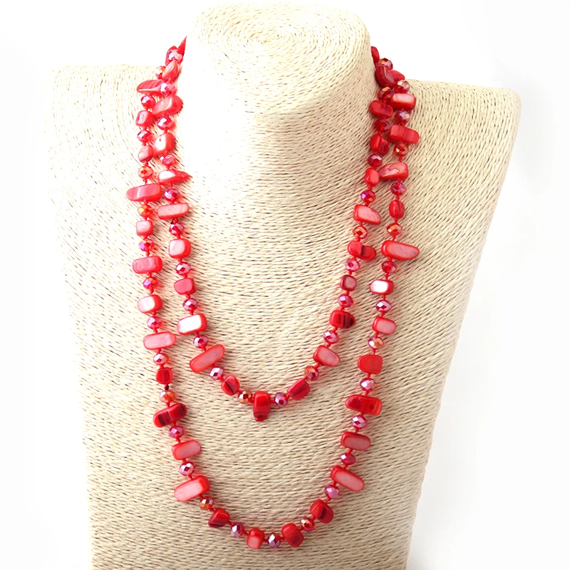Бесплатная доставка модный Радужный цветной кристалл с узелком и подвеской|necklace