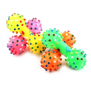 Большие резиновые гантели для домашних животных собак игрушки для животных жевательные пищалка для животных кошка собака щенок nteractive звук игрушки в скрипучий игрушки Обучающие игрушки