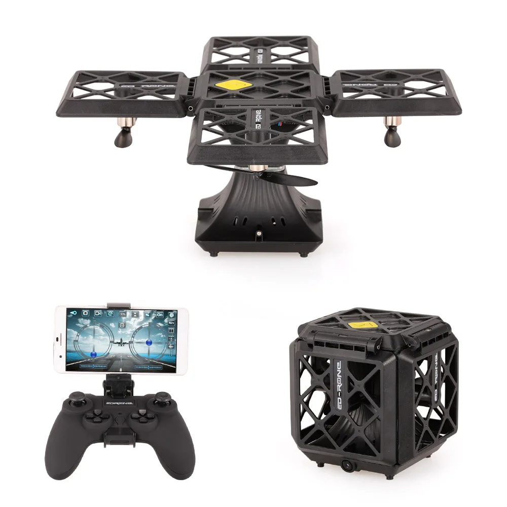 720P камера Wifi FPV складной куб Дрон Безголовый режим удержания высоты g-сенсор Квадрокоптер вертолет дистанционного управления