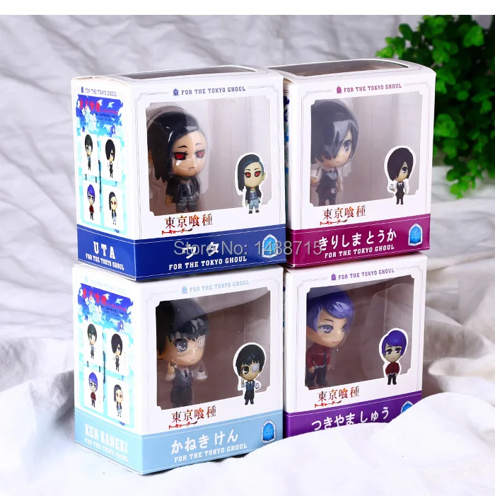Kaneki Ken Kirishima Figure 4 шт. Шу цукияма комиксы аниме Токийский Упырь милая ПВХ фигура 8 см