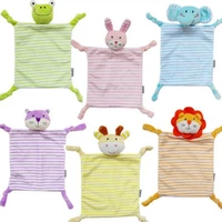newborn toddler kids plush towel toy cartoon cat rabbit animal rattle toy baby sleeping newborn stuffed dolls comfort towel
