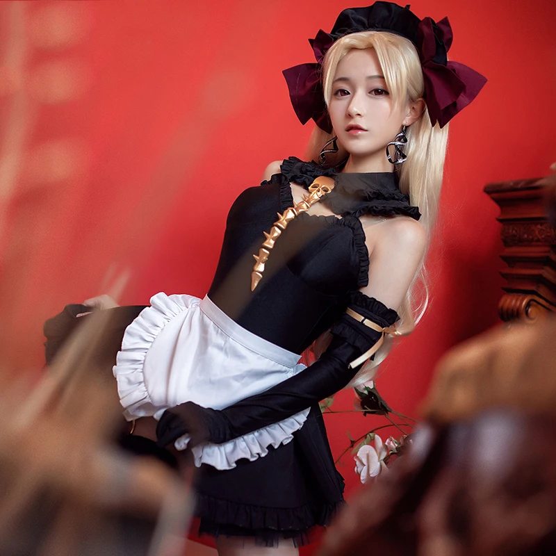 Аниме! Fate Grand Order Ereshkigal YD платье горничной Милая Сексуальная униформа косплей