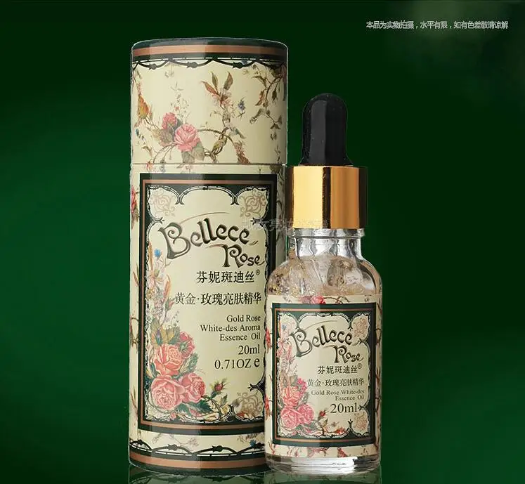 Ароматическая эссенция 24k gold rose white-des 20 мл, гиалуроновая кислота, отбеливание, увлажнение, против морщин, сужение пор
