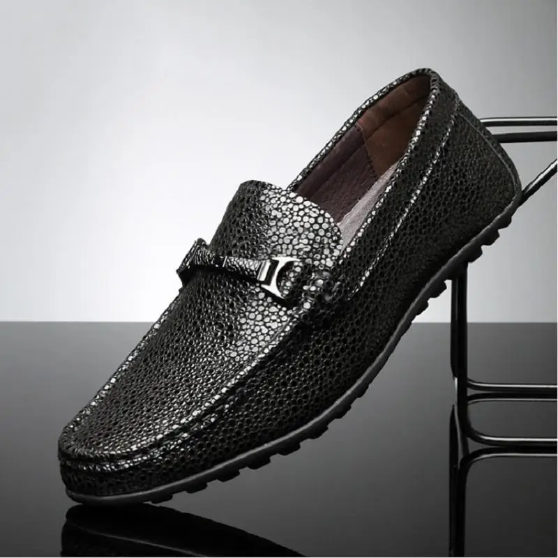 MYCOLEN/Мужская обувь для вождения из крокодиловой кожи удобные лоферы без застежки