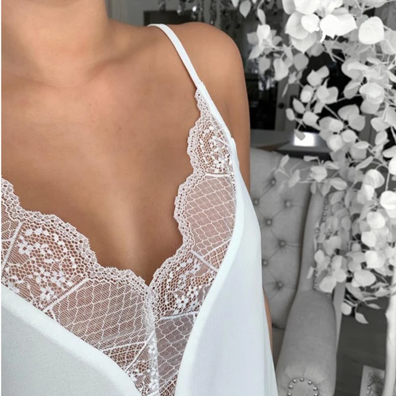 

Sexy Lace Sling Comfortable Summer Top New Style Fashion Women T Shirt Solid Tee Shirt Femme Women's Summer Blouses 2019